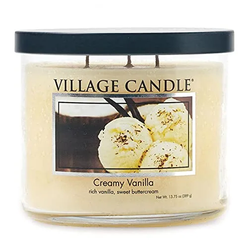 Creamy Vanilla Three-Wick Bowl, 14 oz, product photograph
